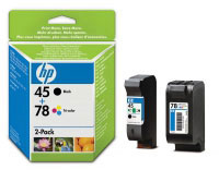 Cartuchos de impresin para inyeccin de tinta en paquetes combinados HP 45/78 (SA308AE)